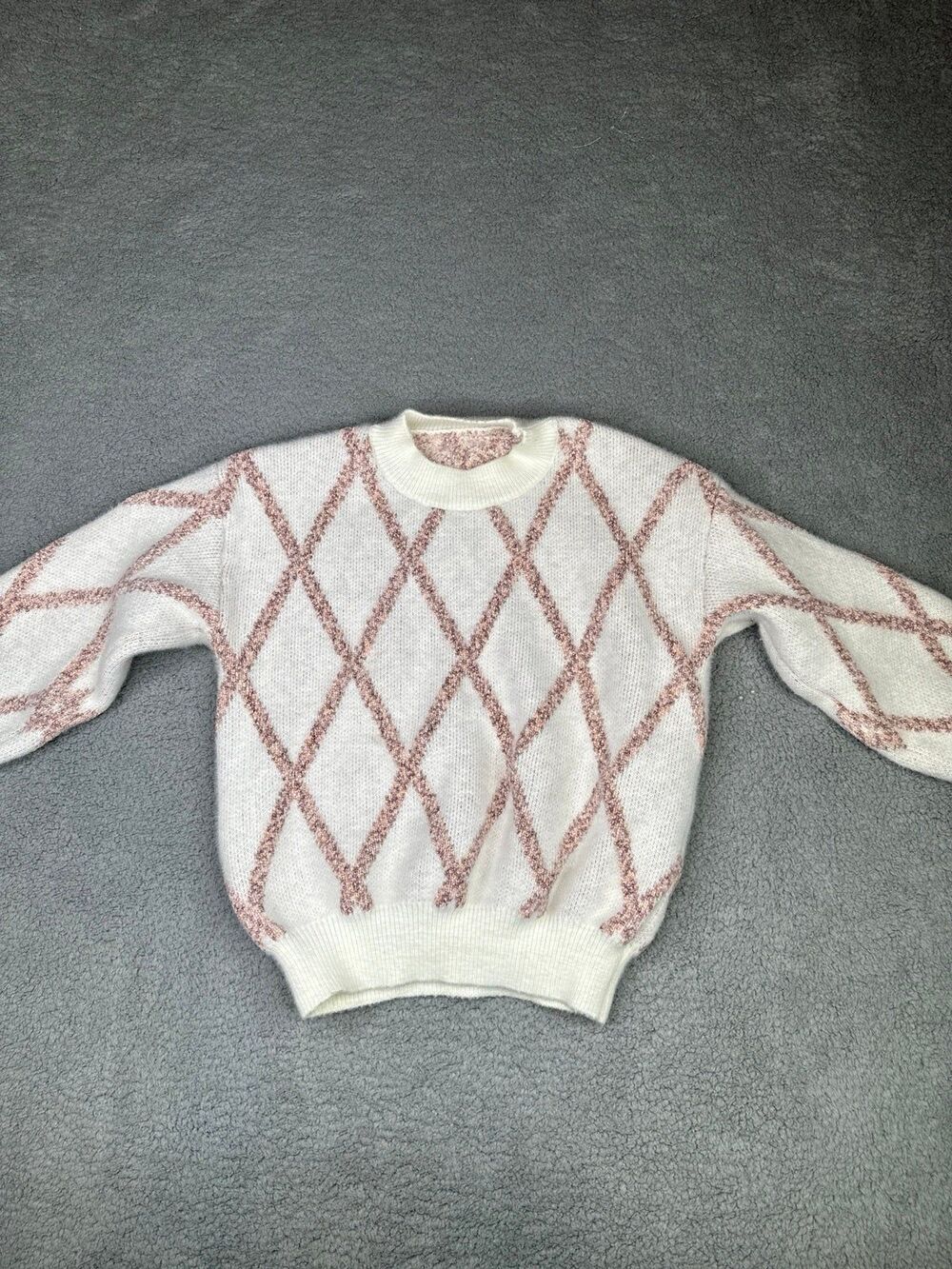 Argyle ice cream sweater SHEIN